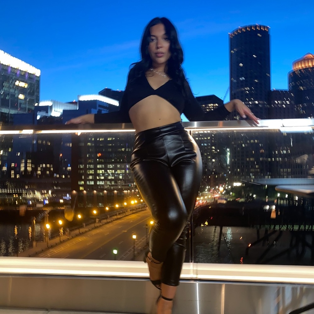 Missguided cross tie crop top